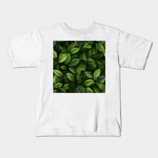 Green Leaves Pattern 9 Kids T-Shirt